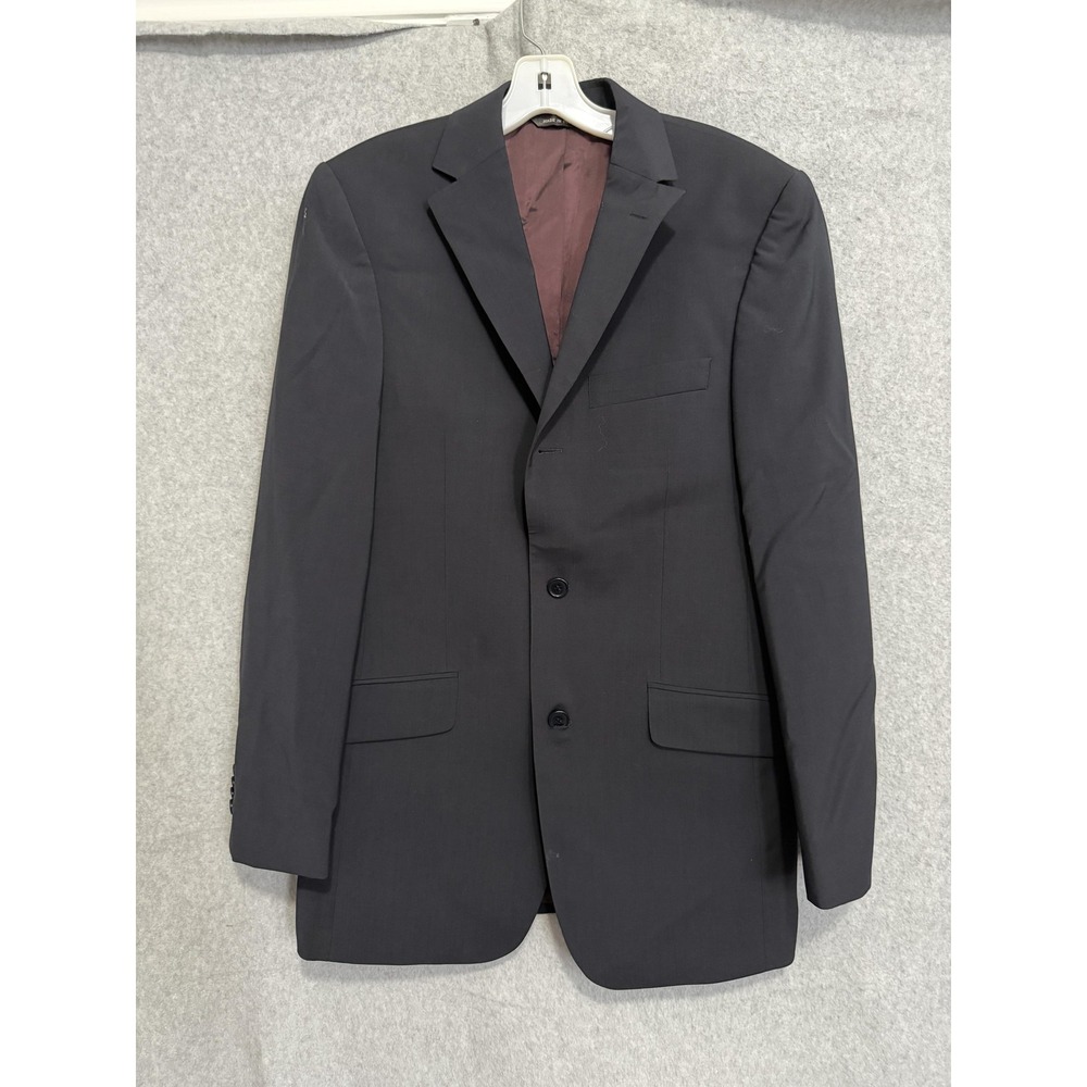 Sarar Suit Jacket Mens 38R Gray 100% Wool Super 110s Formal Business Classic